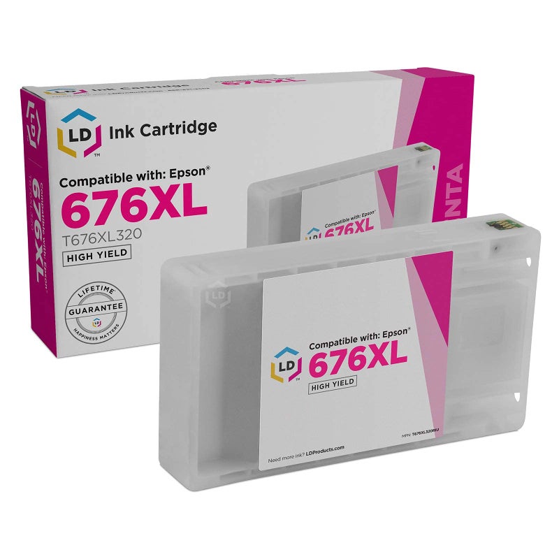 LD Products Remanufactured Ink Cartridge Replacement for Epson 676XL 676 T676XL320 High Yield (Magenta, Single-Pack) Workforce WP-4020 WP-4530 WP-4540 WP-4010 WP-4023 WP-4090 WP-4520 WP-4533 WP-4590 - Image 1